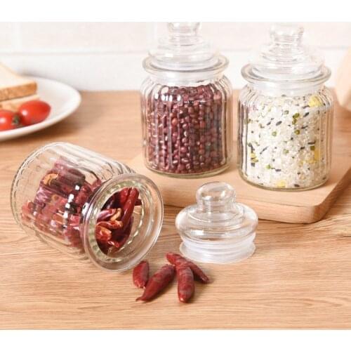 Glass Sealed Jars And Lid Storage Bottle Food Candy Storage Tea Container Caning Sealing Violetta Mason Jars Kitchen Accessories