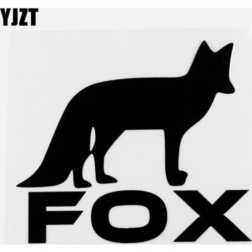 YJZT 14CMX12CM Originality Animal Fox Vinyl Car-styling Decal Car Sticker Black/Silver 8C-0131