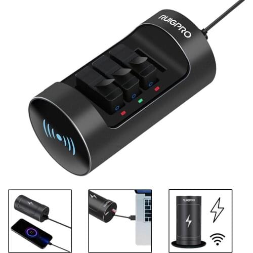 Original RuigPro for GoPro Hero 7 Hero 8 hero 6 hero 5 Black Batteries Triple Charger for GoPro Hero7 Black Battery Accessories
