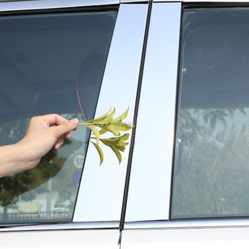 10PCS/set Stainless Steel Window Column Trim Strip for Toyota Land Cruiser Prado 120 150 2003 2004 2005 2006-2009 2010 2011-2018