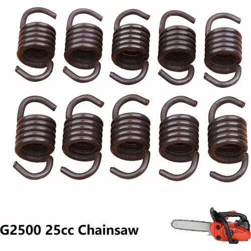10pcs/lot Clutch Spring fit Chinese 2500 25cc Chainsaw Zenoah Komatsu G2500 Timberpro Lawnflite Top Handle Pruner Saw STIGA