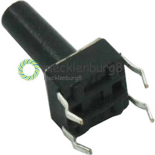 100 pieces. tactile switch tact switch 6X6X13 mm 4-pin DIP