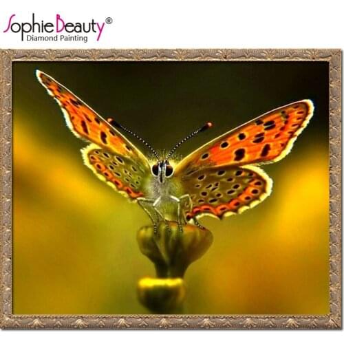 2018 Hot Sale Real Europe Diamond Embroidery Diy Painting Cross Stitch Kits Mosaic Crystal Colorful Butterfly Beads Needlework