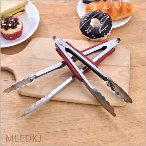 9 inch 23CM stainless steel food clip household bread clip buffet food clip barbecue clip kitchen gadget