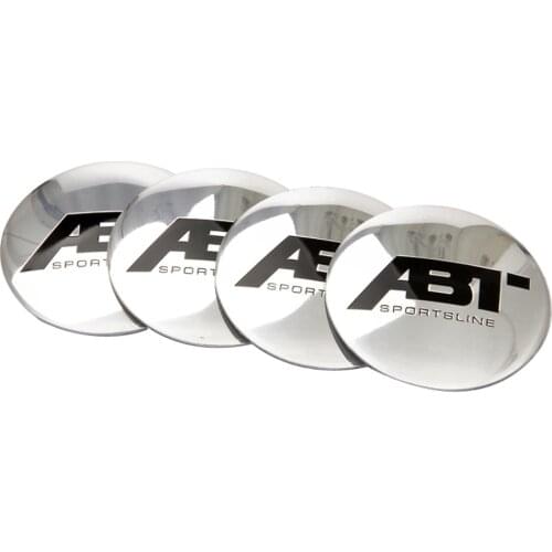 56.5mm Car Styling Wheel Arc Surface Hub Caps Rim Sticker Tire Emblem for ABT Logo for VW Volkswagen Polo Passat Golf 6 7 Tiguan