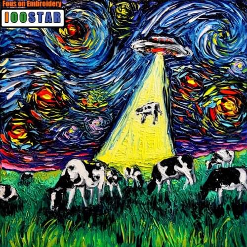 Diamond Embroidery Painting 3D Full Drill Diamond Mosaic Cross Stitch "Cows" Full Pasted Painting DIY Crafts Decoration Home