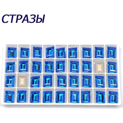 CTPA3bI Crystal Sapphire Glass Stones Sew On Crystals Rhinestone Diamantes For Sewing Silver Claw DIY Craft Clothing Accessories