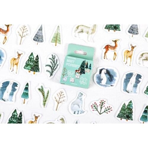 Happy forest decorative sticker(1pack=45pieces)