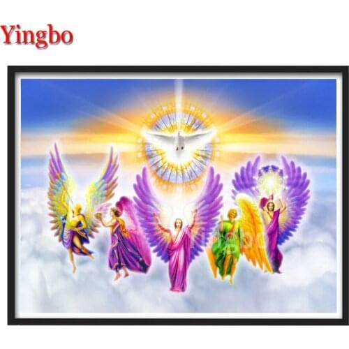 Full Square/Round Diamond Painting Cross Stitch Kit 5D DIY Diamond Embroidery Fantasy Peace Angel Picture Mosaic Home Decor