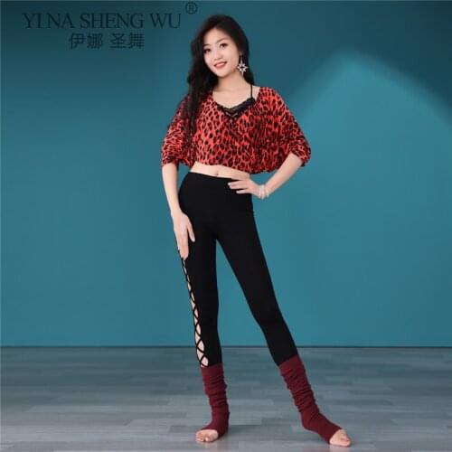 Fashion Womens Belly Dance Classical Practice Clothing Performance Outfits Costumes Bellydance Wear Sexy Tops Slim Long Pants