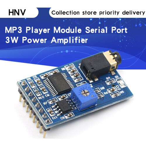 MP3 player module serial port on-demand decoder board card playback with 3w power amplifier voice broadcast M3A1T