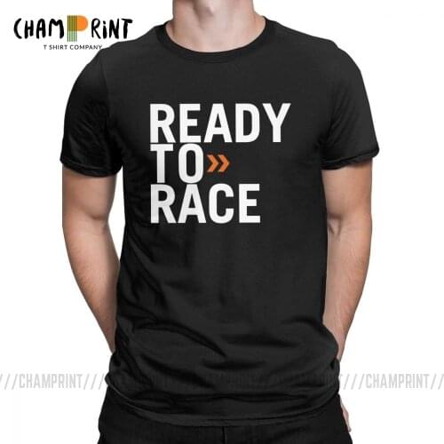 Mens T Shirt Ready To Race Novelty Tops Enduro Cross Motocross Bitumen Bike Life Tees Clothes Cotton Printed T-Shirt Plus Size