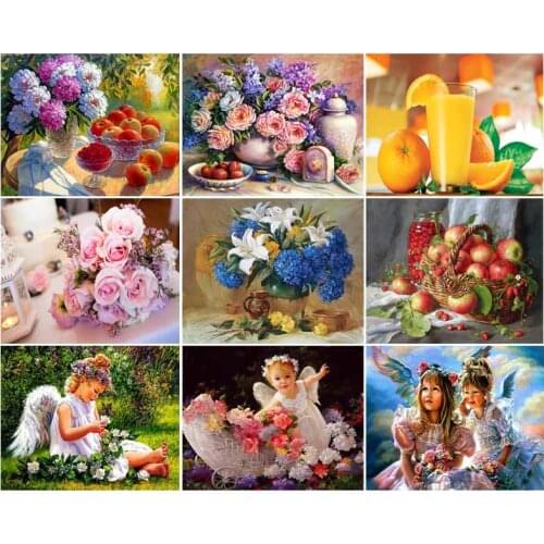 5D DIY Diamond Embroidery Square Round Diamond Kit Plant Home Decoration Hanging Fruit Painting Artwork