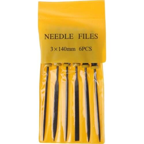 6 Pcs 140x3mm Metal File Mini Assorted Rasp Diamond Needle File Set Repair Tool Jewelry Wood Grinding Hand Tools