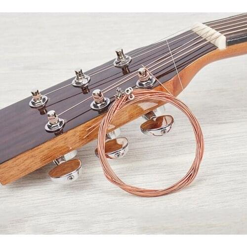 6pcs Pure Copper Strings 1-6 Classical Guitar String Set For Classic Acoustic Folk Guitar Parts Wire Guitar Strings Accessories