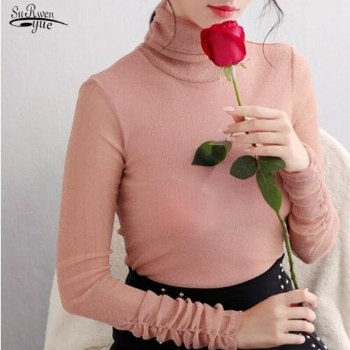 Autumn Winter New 2021Glitter Shirt Tops Fashion Elegant Shiny Sequin Blouse Tunic Women Blouses Shine Womens Blouses 16330