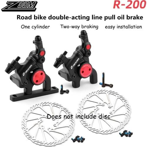 ZOOM R-200 MTB Bicycle Front And Rear Double Brake Cable Pull Hydraulic Disc Brake Is Suitable For Installing 160MM Discs
