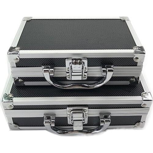 Portable Aluminum Alloy Toolbox Suitcase Car Repair Tool Organizer Case Impact Resistant Case with Sponge Storage Toolbox
