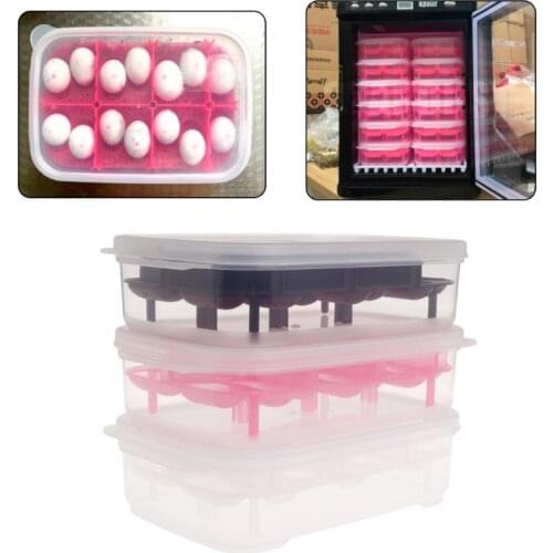 Reptile EggIncubator 14 Slots Professional Transparent Cover For Lizard Snake Gecko Eggs Hatcher Hatching Box Case Tray Plastic