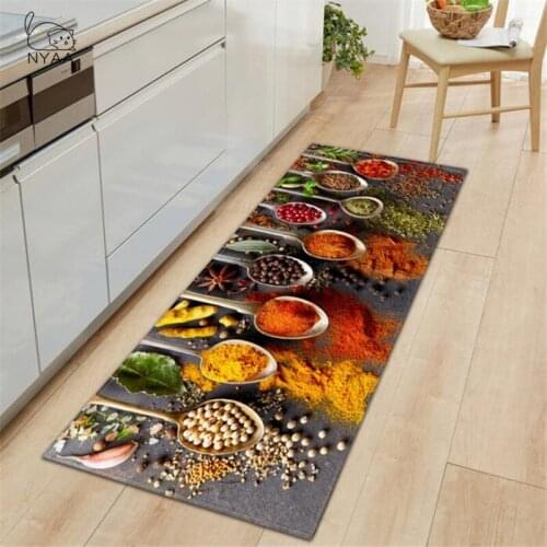 Season Strawberry Printing Kitchen Mat Washable Entrance Doormats Anti-Slip Floor Mat Balcony Bathroom Area Hallway Custom Size