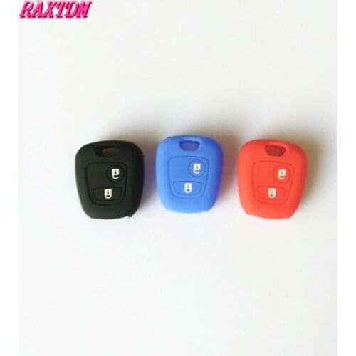 2 Buttons Silicone car key cover case for Smart City For Citroen C1 C2 C3 Pluriel C4 C5 C8