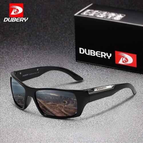 DUBERY Square Polarized Sports Sunglasses for Men Brand Designer Sun Glasses UV400 Protection Mirror Lens Gafas De Sol Goggle