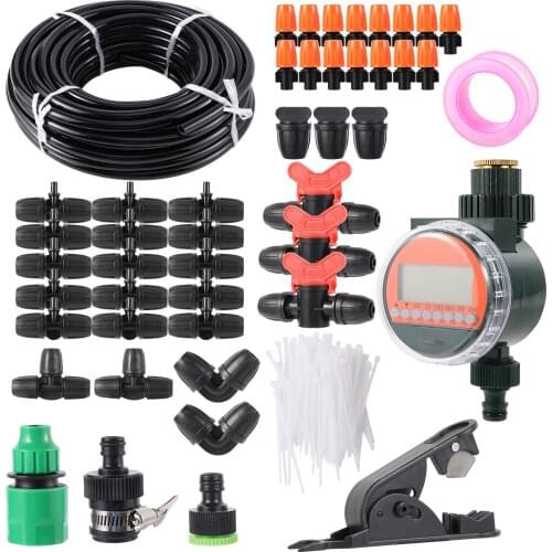 Home Garden Intelligent Rain Sensor Water Timer Atomization Sprayer Kit Automatic Adjustable Irrigation Watering Kit 5/10/15m