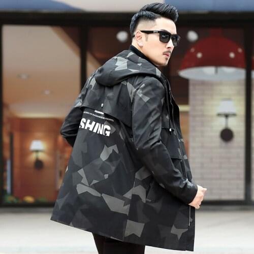 Plus Size Camouflage Casual Jacket Men Spring Autumn Fashion Male Windbreaker Hooded Coat Bomber Military Jacket Men