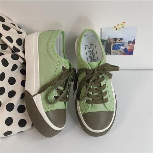 2021 Autumn Women Vulcanized Shoes Adult Canvas Sneakers Sky Blue Princess Pink Low Top Flat Heels Girls Gumshoes Orange 35-40