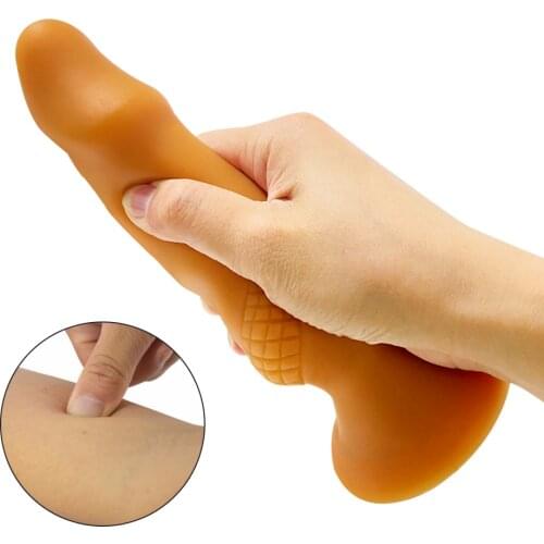 Liquid Silicone Artificial Penis Skin Feeling Dildo Vagina G-spot Stimulator Powerful Sucker Soft Anal Plug Sex Toys for Couples