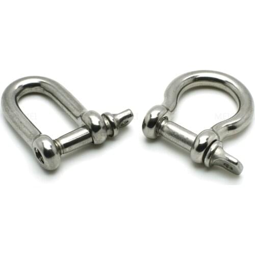 1pcs Stainless Steel D/U Anchor Shackle Screw Pin Outdoor Survival Rope Paracord Bracelet Buckle