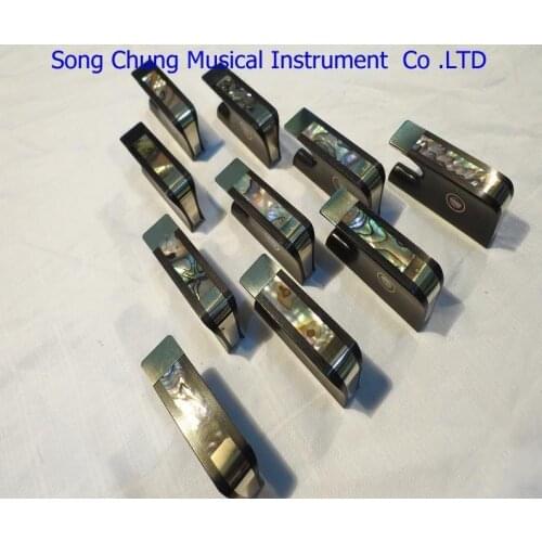 10 pcs High quality ebony violin bow frogs with silver mounted