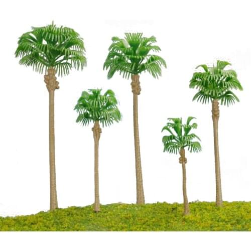 100pcs/lot 6.5cm 1/200 Scale Plastic Model Palm Tree In Architecture Model Building Maker