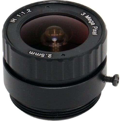 3.0MP HD 2.5mm 1/2.7" F1.2 CS Mount Fixed Iris 115 degrees Angle lens For Smart security IP CCTV Camera SL-2512MP