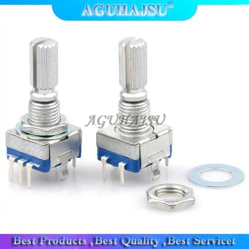 2PCS Plum handle 20mm rotary encoder coding switch / EC11 / digital potentiometer with switch 5 Pin
