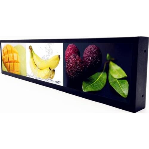 24 inch Stretched Bar LCD monitor with 1920*360 ,300cd/m,Viewing angle :89/89/89/89,Shelf display