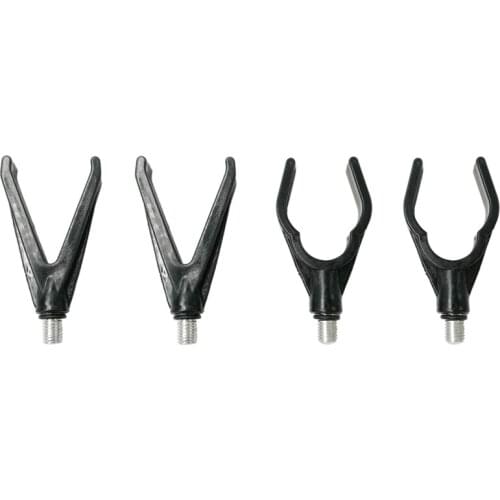 4Pcs Carp Fishing Rod Rest U&V-Head Rod Butt Rests Gripper W/Thread M3/8 Fits All Rod Pod Holder Carp Fishing Accessorie