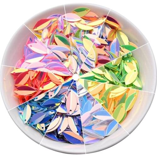 8colors200pcs horse eye Sequins golden Paillette Sewing Papillon sequinsGarment Accessories,Clothing accessories Mixed Color 10g