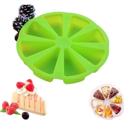 8 Cavities Bakeware Molds Cake Pan Silicone Cake Mold Pudding Triangle Cakes Mould Muffin Baking Tools Fondant Cake Molds