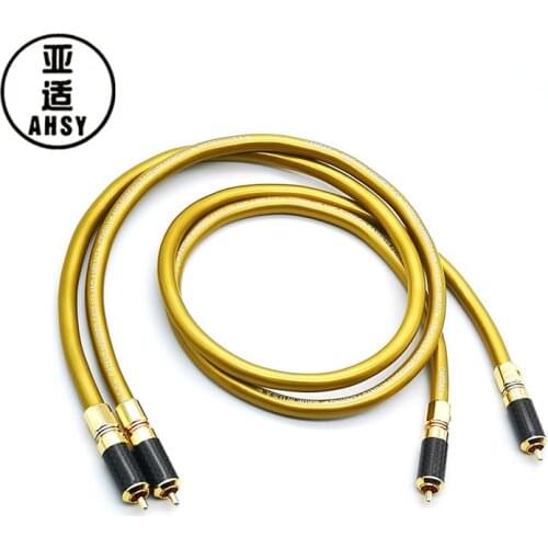 AUDIO 1pair Cardas 5C HIFI RCA interconnect Cable Hi-end 2RCA Male to Male Audio Cable with carbon fiber RCA plug connector