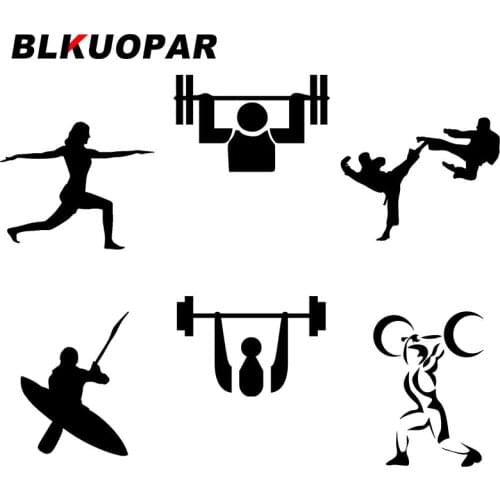 BLKUOPAR for Yoga Aerobic Exercise Car Stickers Vinyl Decals Windshield JDM Assessoires Waterproof Surfboard JTR Custom Printing