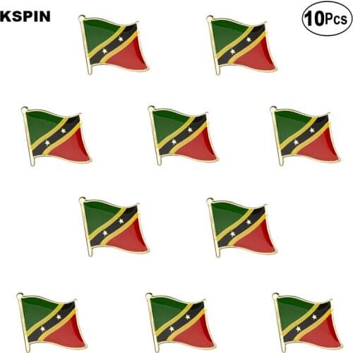 Saint Kitts Flag Lapel Pin Flag badge Brooch Pins Badges 10Pcs a Lot
