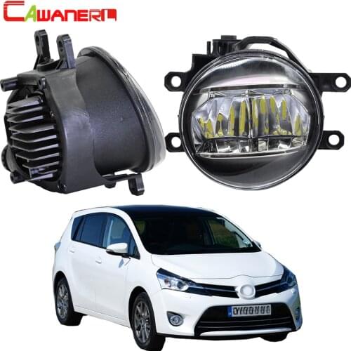 Cawanerl Car LED Fog Light 4000LM Daytime Running Light DRL White 12V Styling For Toyota Aygo (_B4_) 2014 2015 2016 2017 2018