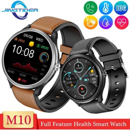 M10 Accurate ECG PPG Men Smart Watch BT Answer Call Heart Rate Blood Pressure Oxygen Body Temperature Monitor Sport Smartwatch