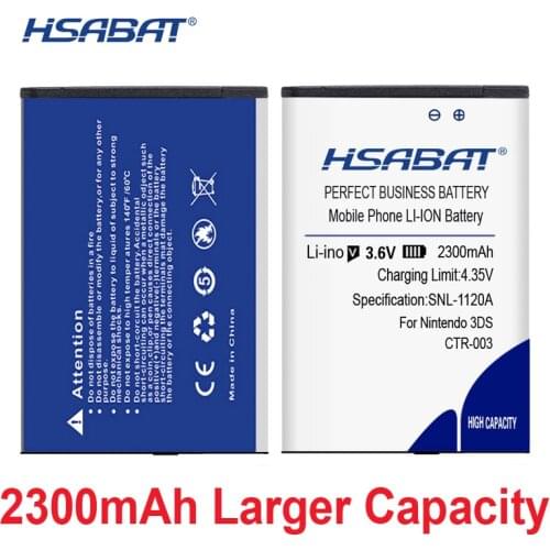 HSABAT 0 Cycle 2300mAh CTR-003 CTR 003 Battery for Nintendo 3DS 2DS Console Inner High Quality Replacement Accumulator