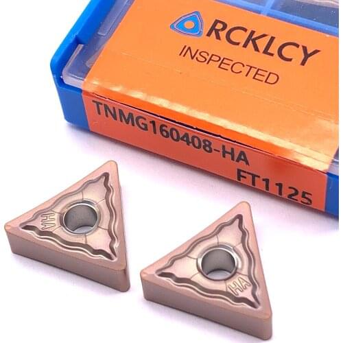 10pcs RCKLCY TNMG160408 HA FT1125 Turning Tool CNC carbide milling inserts indexable end milling cutter For stainless steel