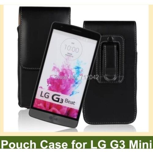 Cool Belt Clip PU Leather Vertical Flip Cover Pouch Case for LG G3 Beat/G3 Mini Free Shipping