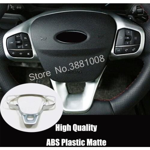 For Ford Fiesta MK82017 2018 2019 ABS Matte Car Accessories steering wheel decoration control button frame cover car styling
