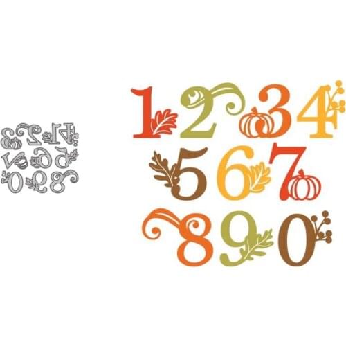 Metal Cutting Dies Leaf Numbers Symbol Scrapbook Carving Paper Card Stamping Mold New Diy 2021