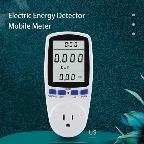 US Plug Mobile Ammeter Energy Monitor Intelligent Socket Type Energy Measurement Electric Energy Detector
